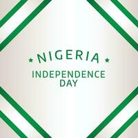nigeria oberoende dag design mall Bra för firande ändamål. platt nigeria flagga design. baner mall. vektor eps 10.