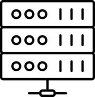 Datei Hosting Linie Symbol vektor