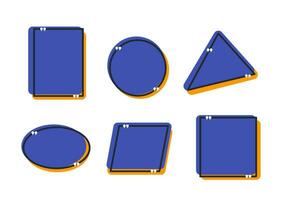 Blau und Orange Blase Rede Symbol einstellen Illustration auf Weiß Hintergrund vektor