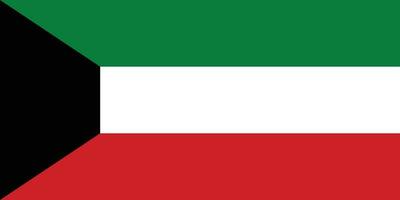 Flagge von Kuwait. Kuwait Flagge Vektor. vektor