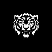 Tiger - - minimalistisch und eben Logo - - Vektor Illustration