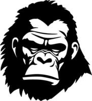 Gorilla - - schwarz und Weiß isoliert Symbol - - Vektor Illustration