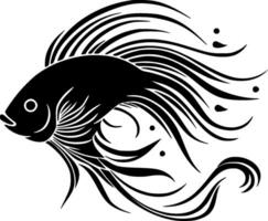 Fisch, minimalistisch und einfach Silhouette - - Vektor Illustration