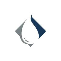 Initiale Brief q hydro Logo Design Konzept vektor