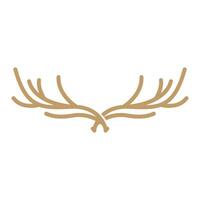 Hirsch Horn Logo Design Horn Tier Illustration minimalistisch einfach Symbol Symbol vektor