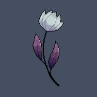 tulpan blomma i pixel konst stil vektor