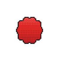 röd tom vågig cirkel tecken i pixel konst stil vektor