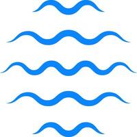 Meer Welle Logo Symbol Wasser Symbol bilden Blau wellig Linie vektor