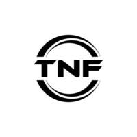 tnf logotyp design, inspiration för en unik identitet. modern elegans och kreativ design. vattenmärke din Framgång med de slående detta logotyp. vektor