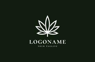 cannabis logotyp design premie vektor