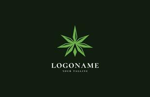 cannabis logotyp design premie vektor