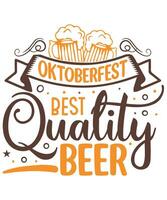 Oktoberfest Beste Qualität Bier Logo Vektor Illustration