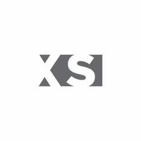 xs logotyp monogram med negativ rymd stil designmall vektor