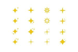 vektor ikon blixt gul gnista, stjärna ikon ljus platt design