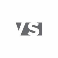 vs Logo-Monogramm mit Designvorlage im negativen Raumstil vektor