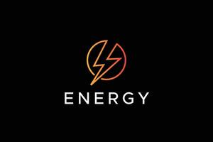 kraft och energi elektrisk symbol företag logotyp vektor