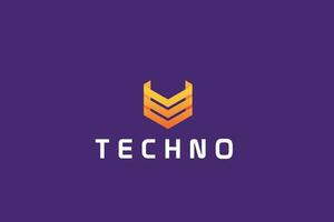 modern lutning logotyp företag app teknologi vektor