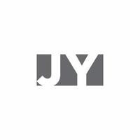 jy-Logo-Monogramm mit Designvorlage im negativen Weltraum vektor