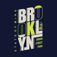 brooklyn slogan text, abstrakt grafisk, typografi vektor, t skjorta skriva ut, tillfällig stil, och Övrig använda sig av vektor