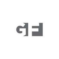 gf-Logo-Monogramm mit negativer Raumstil-Designvorlage vektor