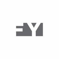 fy logotyp monogram med negativ rymd stil designmall vektor