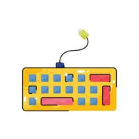tangentbord klotter vektor färgrik klistermärke. eps 10 fil