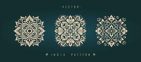 indisk traditionell mönster asiatisk mönster vektor