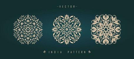 indisk traditionell mönster asiatisk mönster vektor