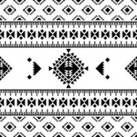 Stammes- Hintergrund Design mit abstrakt geometrisch Formen. nahtlos ethnisch Muster. Volk Ornament Design zum Textil- Vorlage und Ornament. schwarz und Weiß Farben. vektor