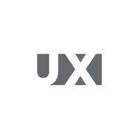 ux logotyp monogram med negativ rymdstil designmall vektor