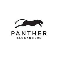 kreativ und einzigartig Gepard, Panther, Leopard Tier Logo Vorlage Design Silhouette isoliert auf Hintergrund. vektor