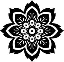 mandala - minimalistisk och platt logotyp - vektor illustration