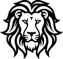 lejon, svart och vit vektor illustration