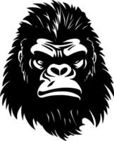 Gorilla, schwarz und Weiß Vektor Illustration