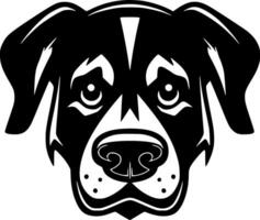 hund, svart och vit vektor illustration