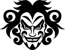 Clown - - minimalistisch und eben Logo - - Vektor Illustration