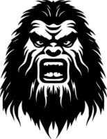 Bigfoot, schwarz und Weiß Vektor Illustration