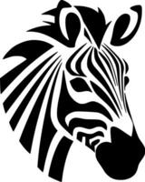 Zebra - - schwarz und Weiß isoliert Symbol - - Vektor Illustration