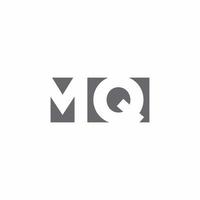 mq-Logo-Monogramm mit Designvorlage im negativen Raumstil vektor
