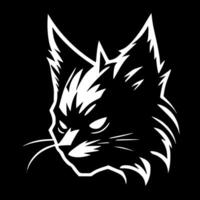 wilde Katze - - minimalistisch und eben Logo - - Vektor Illustration