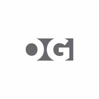 og Logo-Monogramm mit Designvorlage im negativen Raumstil vektor