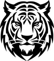 tiger - minimalistisk och platt logotyp - vektor illustration