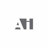ai-Logo-Monogramm mit Designvorlage im negativen Weltraumstil vektor