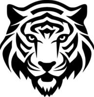 tiger - minimalistisk och platt logotyp - vektor illustration