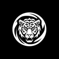 Tiger - - schwarz und Weiß isoliert Symbol - - Vektor Illustration