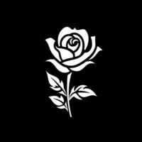 Rose - - minimalistisch und eben Logo - - Vektor Illustration