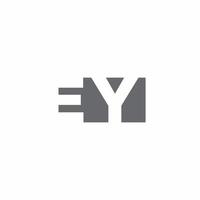 ey logo monogram med negativ rymd stil designmall vektor