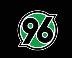 hannover 96 klubb logotyp symbol fotboll bundesliga Tyskland abstrakt design vektor illustration med svart bakgrund