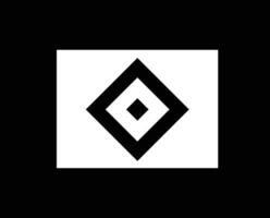 Hamburger sv Verein Logo Symbol Weiß Fußball Bundesliga Deutschland abstrakt Design Vektor Illustration mit schwarz Hintergrund