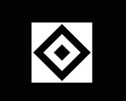 Hamburger sv Verein Symbol Logo Weiß Fußball Bundesliga Deutschland abstrakt Design Vektor Illustration mit schwarz Hintergrund